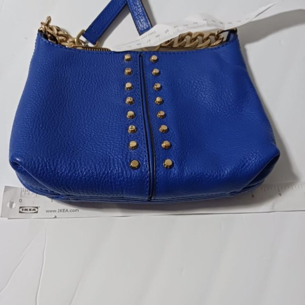 Michael Kors STUD ASTOR LEATHER CROSSBODY Royal Blue - Picture 13 of 14